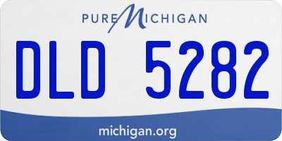 MI license plate DLD5282