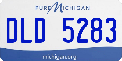 MI license plate DLD5283
