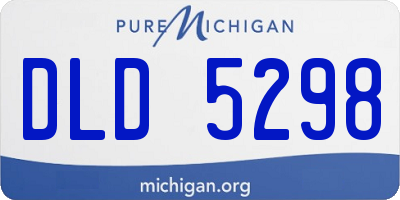 MI license plate DLD5298