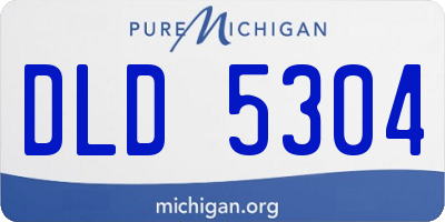 MI license plate DLD5304