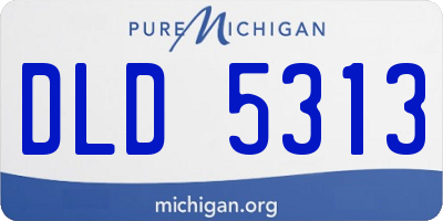 MI license plate DLD5313