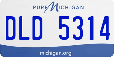MI license plate DLD5314