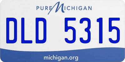 MI license plate DLD5315