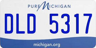 MI license plate DLD5317