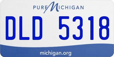 MI license plate DLD5318