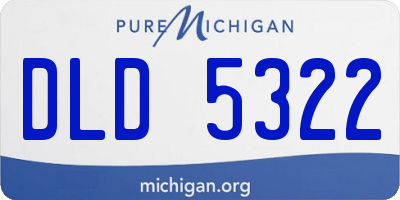 MI license plate DLD5322