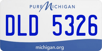 MI license plate DLD5326