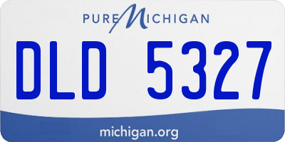 MI license plate DLD5327