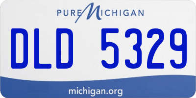 MI license plate DLD5329