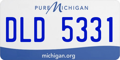 MI license plate DLD5331