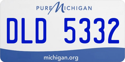 MI license plate DLD5332