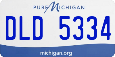 MI license plate DLD5334