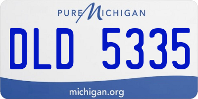 MI license plate DLD5335