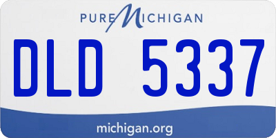 MI license plate DLD5337