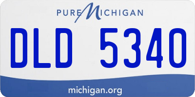 MI license plate DLD5340