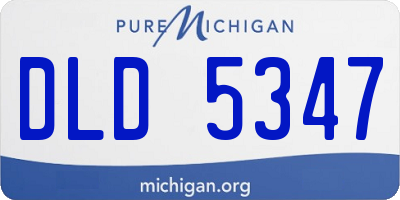 MI license plate DLD5347