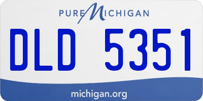 MI license plate DLD5351