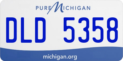MI license plate DLD5358