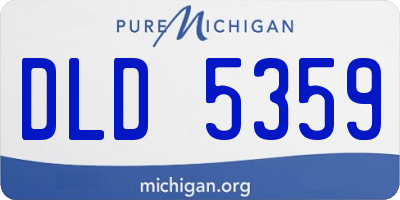 MI license plate DLD5359