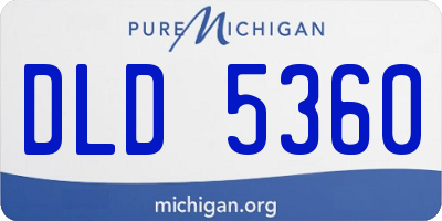 MI license plate DLD5360