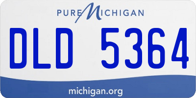 MI license plate DLD5364