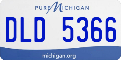 MI license plate DLD5366