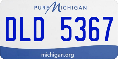 MI license plate DLD5367