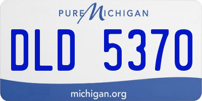 MI license plate DLD5370