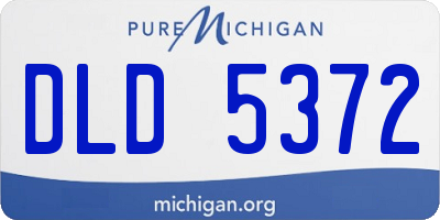 MI license plate DLD5372