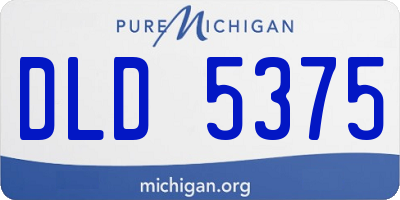 MI license plate DLD5375