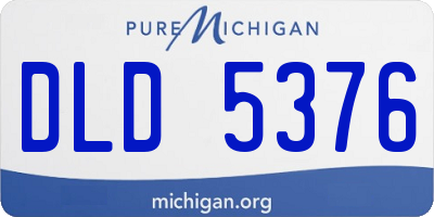 MI license plate DLD5376
