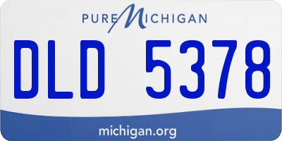 MI license plate DLD5378