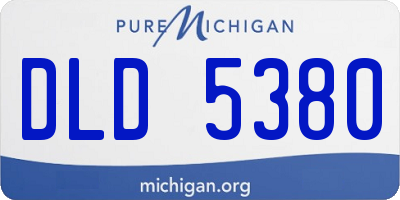 MI license plate DLD5380