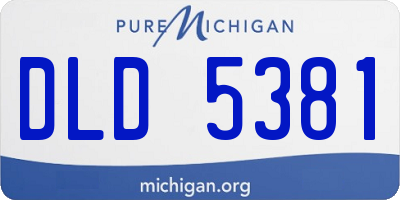 MI license plate DLD5381