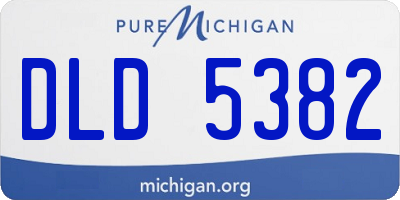 MI license plate DLD5382