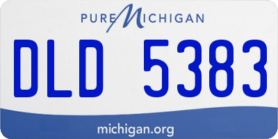 MI license plate DLD5383