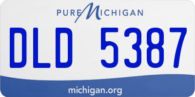 MI license plate DLD5387