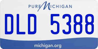 MI license plate DLD5388