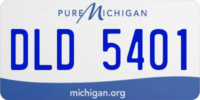 MI license plate DLD5401