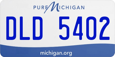 MI license plate DLD5402