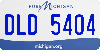 MI license plate DLD5404