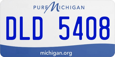 MI license plate DLD5408