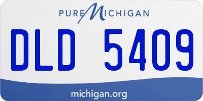 MI license plate DLD5409