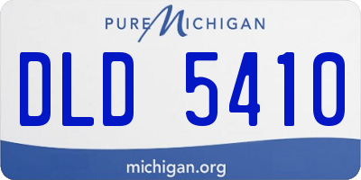 MI license plate DLD5410
