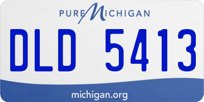 MI license plate DLD5413