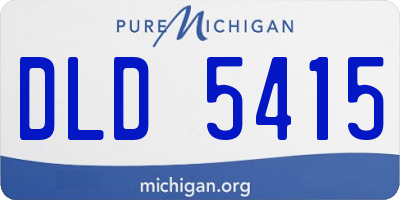 MI license plate DLD5415