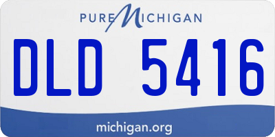 MI license plate DLD5416