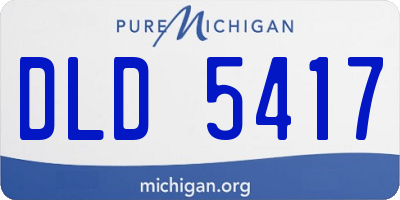 MI license plate DLD5417