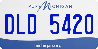MI license plate DLD5420