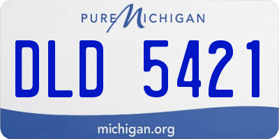 MI license plate DLD5421